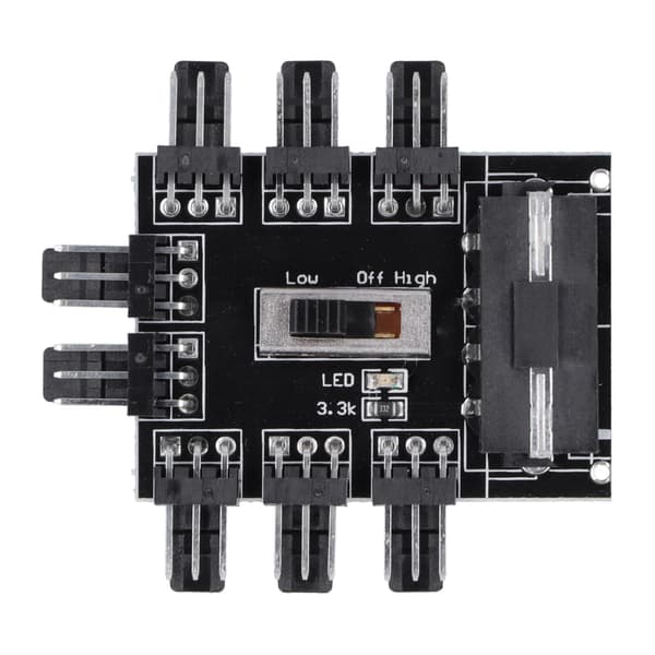 Computer blæsernav-splitter 8-vejs hastighedsregulator 3-bens forlængerkabel Stor 4-bens grænseflade