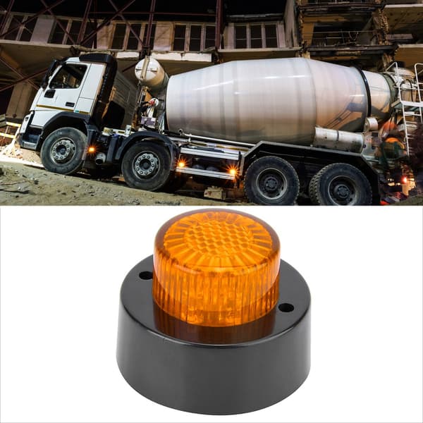 24V Mini Rund Sidemarkeringslys Signalindikator Frigangslys til Trailer Lastbil (Gul)