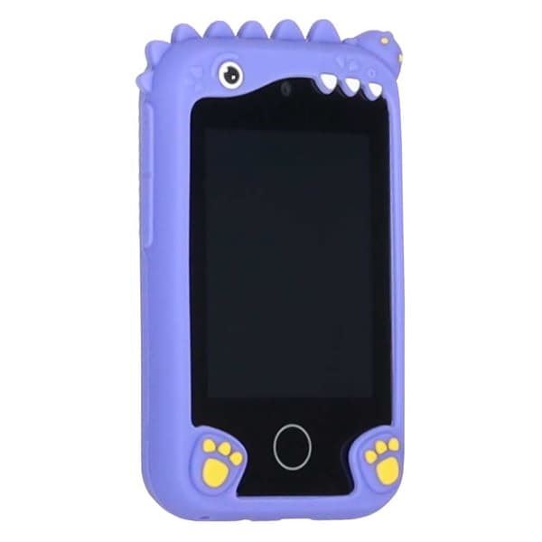Barnsmarttelefon med kamera, 8 GB, blå dinosauriedesign