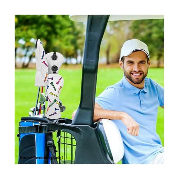 Tees Mönster Golfklubbskydd för Driver, Fairway, Hybrider - PU