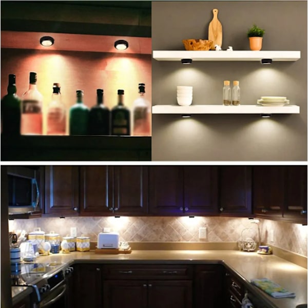 LED spotlight, 13 colors, dimmer, remote control, 6-pack