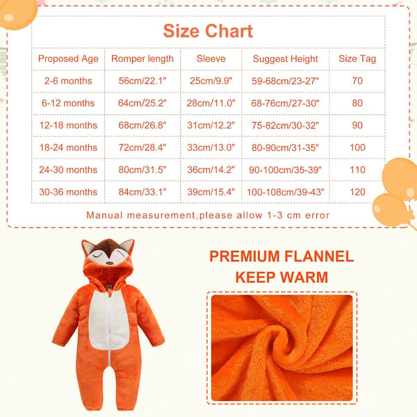 Unisex vinterhætte heldragt 2-36 måneder 18-24 måneder 18-24months