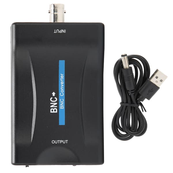 BNC til HDMI-omformer - 1080P/720P videokonvertering for High Definition Multimedia Interface-skjerm (svart)