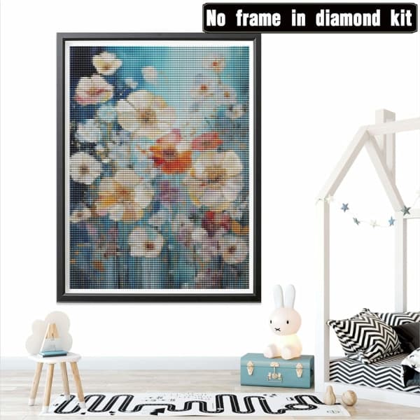 (30x40cm) 5D diamantmaling hele blomster, diamantmaling