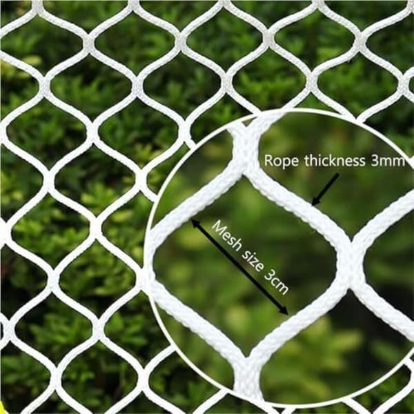 Legeplads Sikkerhedsnet 1x5m Sort 3mm Reb 3x3cm Masker Børne- og kæledyrssikring