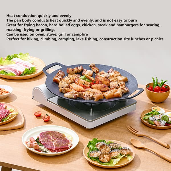 Round Shape High Thermal Conductivity Aluminum BBQ Pan 30cm