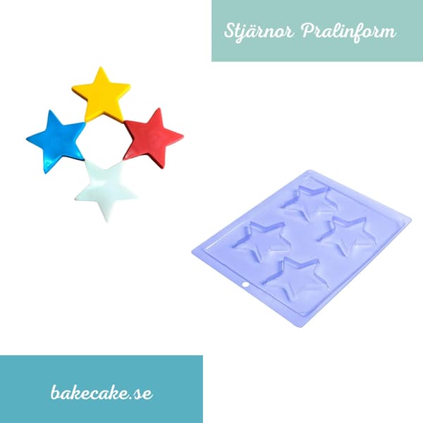 Pralineform Stjerne Chokoladeform - Porto Formas 153 Transparent transparent