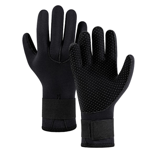 1 par dykkerhansker 3 mm sklisikre slitesterke varme holdbare hansker for fiske (M)