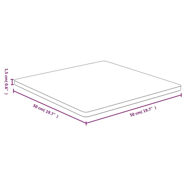 vidaXL Pöytälevy 50x50x1,5 cm bambu Brun 3000