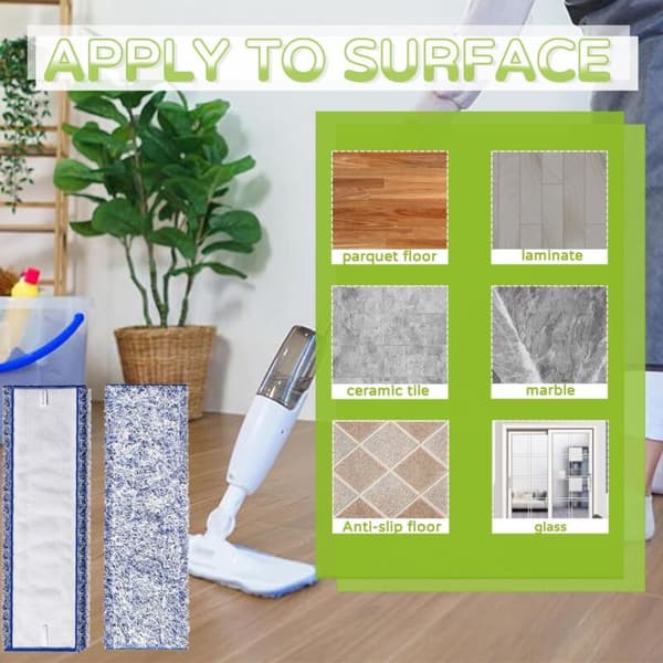 Sæt med 3 vaskbare genanvendelige mikrofiber-moppepuder 18 tommer til Bona