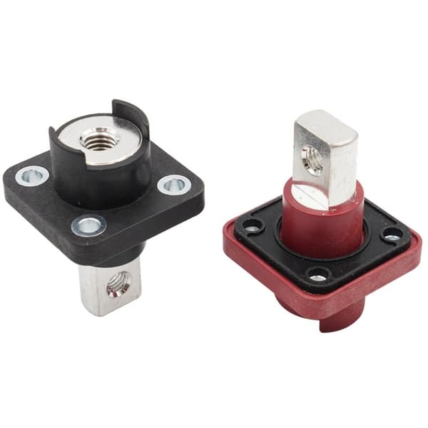 200A Square M8 M6 Thread Busbar Type Terminal Bolt (Black)