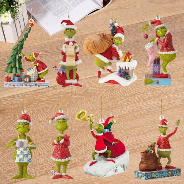 8 stk. Grinch julepynt juletræspynt hængende pynt til hjemmet