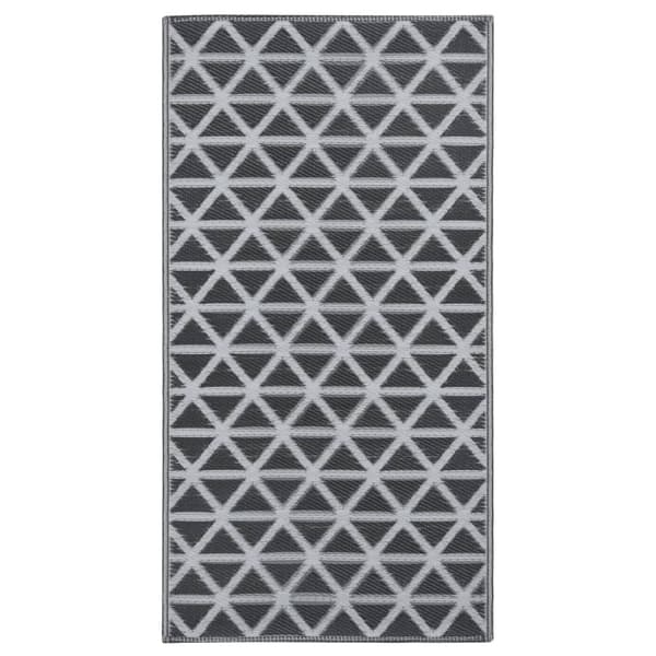 vidaXL Udendørstæppe ARAKIL sort 190x290 cm PP Svart black