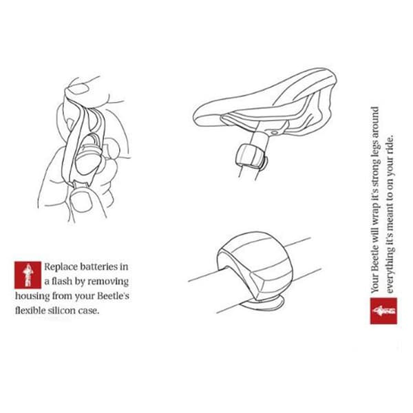 4-pakning LED-blinklysklipp for sikkerhet