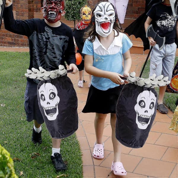 Halloween slikposer, cellofan slikpose med hank, festtilbehør