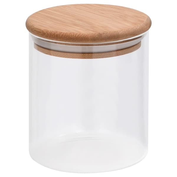 vidaXL Glass Storage Jars with Bamboo Lids 10 pcs 600 ml Transparent transparent