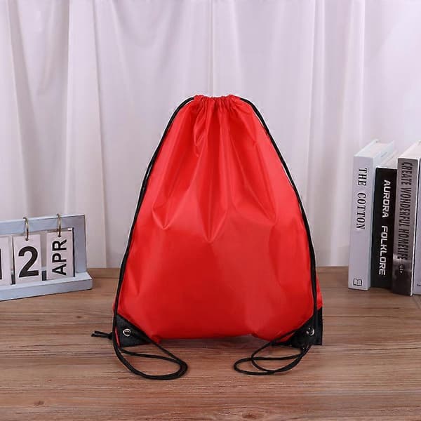 2 stk Ryggsekker med glidelås, Cinch Sack Bulk String Ryggsekk Oppbevaringspose
