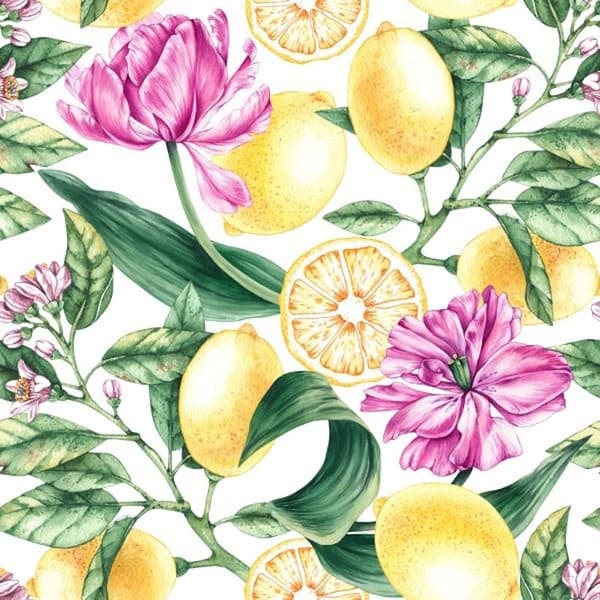 Servietter Sitroner 33x33 cm 20-pakning multifärg multicolor