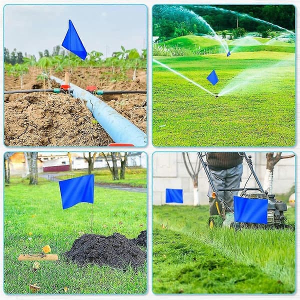 Lawn Marking Flags 30-pack, Small PVC Flags, Marking Flags Lawn Flags, Garden Flags
