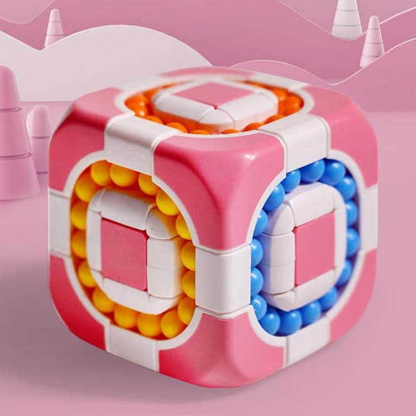 Magic Bean Cube, Magic Bean Roterende Puslespillkube Fidget Leke Spinner | 6-sidig Magisk Puslespill Gave for Barn, Gutter, Jenter, Tenåringer, Voksne