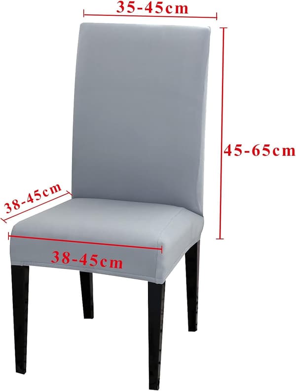 Stoltrekk sett med 4 stk. stretch universell polyester lysegrå
