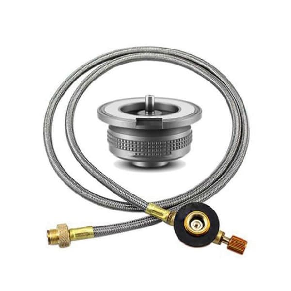 Utendørs gassadapter for komfyr, delt komfyrkonverterer, bensintankadapter for camping, matlaging, piknik, campingutstyr
