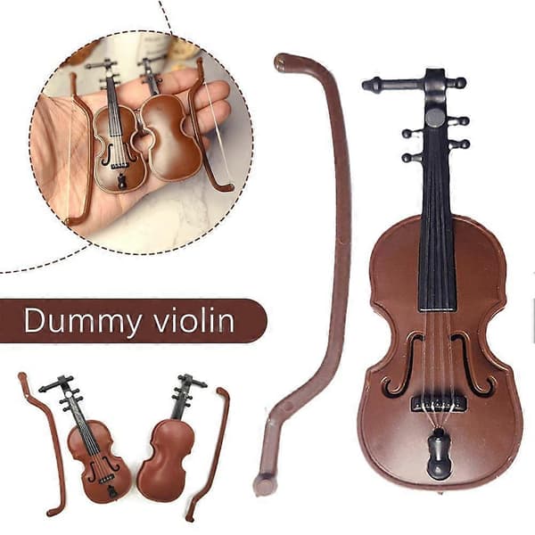 8 Set Miniature Violin Toy, Violin Decorations Creative Violin Ornaments