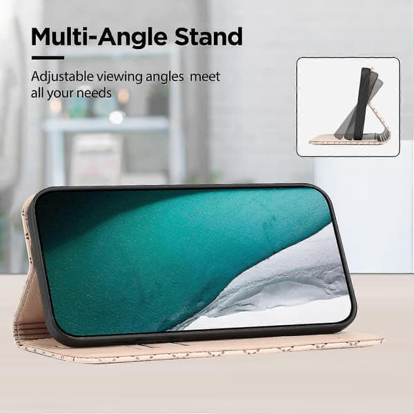 For Samsung Galaxy S23 Ultra Case, PU Leather Flip Case Magnetic Closure Wallet Card Slots Stand Case Grid Design