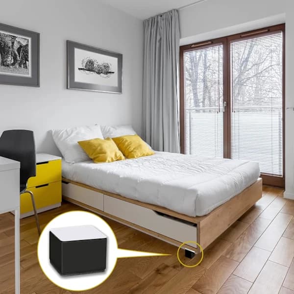 /NN/Møbelhøjder - 60*60*50mm Firkantet Sort Forhøjelsespude 1*4stk{F2}