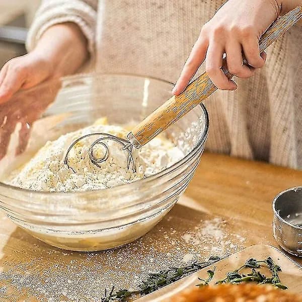 Dansk deigvisp bakeri, 3 stk rustfritt stål nederlandsk visp for kake dessert brød pizza pastaCJY