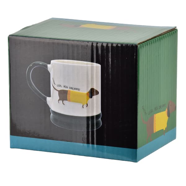 Porslinsmugg AffekDesign DOXIE 8 x 12,3 x 9,2 cm Vit/Svart 1-pack