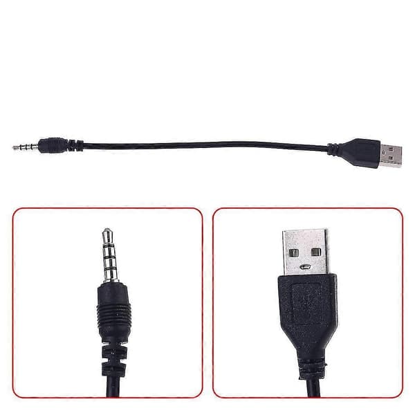 Konverter Adapter USB Han Til 3,5 mm AUX Lyd Bilstik Jack Adapter Konverter
