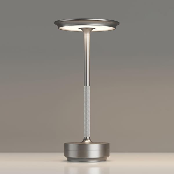 Bordlampe/nattlampe med berøringskontroll og USB-lading - Sølv