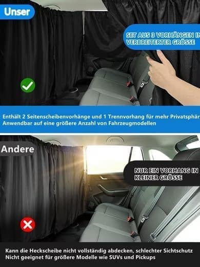 Solskydd för bil 5-pack, myggnät och insynsskydd för bilfönster
