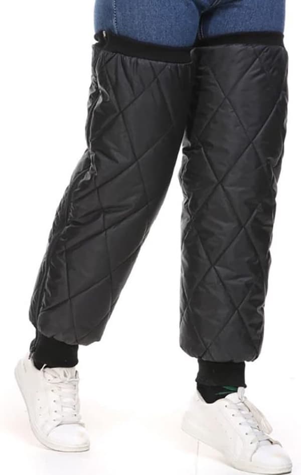 Windproof Motorcycle Knee Pads, Winter Waterproof Down Leg Covers with Zipper, Unisex