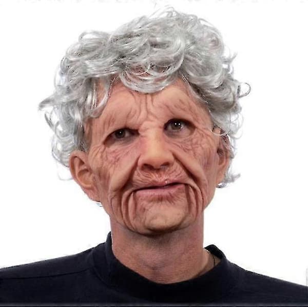 Halloween Skummel Bestemor Hodeplagg Maske