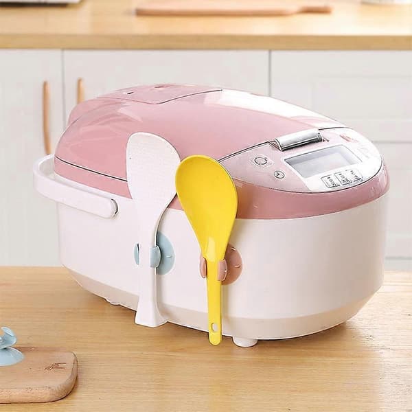Rice Spoon Suction Cup Stand Holder Kitchen Gadget for Electric Cooker Wall