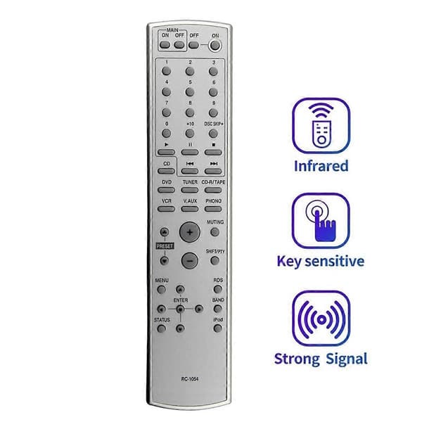 Erstatningsfjernkontroll RC-1054 kompatibel med DRA-700AE DRA700DAB AV-mottaker