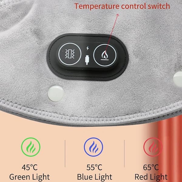 Massage Pillow, Shawl Blanket, Heated Neck and Shoulder Massage Pillow, Heated Massage Pillow, 3 Temperature and Massage Settings, Automatic Shut-off