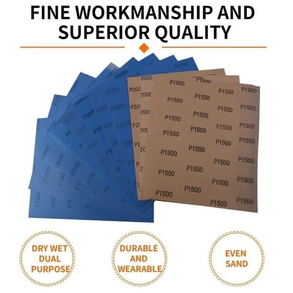 1500 2000 2500 3000 5000 7000 High Precision Polishing Sanding Wet (12 pcs)