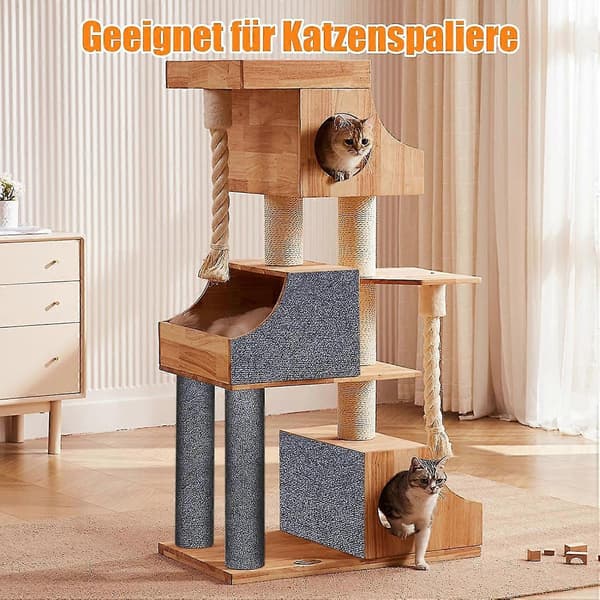 Cat Scratch Mat, Self-Adhesive Replacement Pads for Cat Trees, DIY Cuttable Scratch Mat for Cats to Protect Sofa 30x30cm 30x30cm