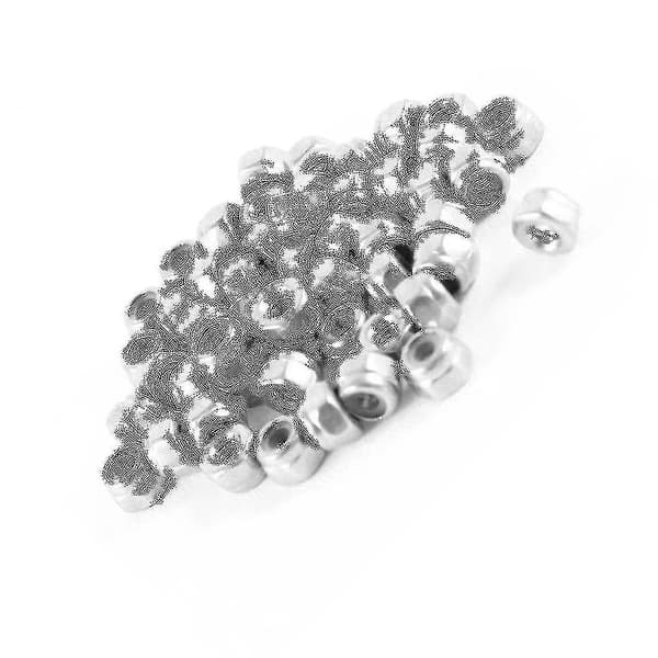 100 stk. 304HC rustfrit stål hardware sekskantmøtrik M2 A2-70