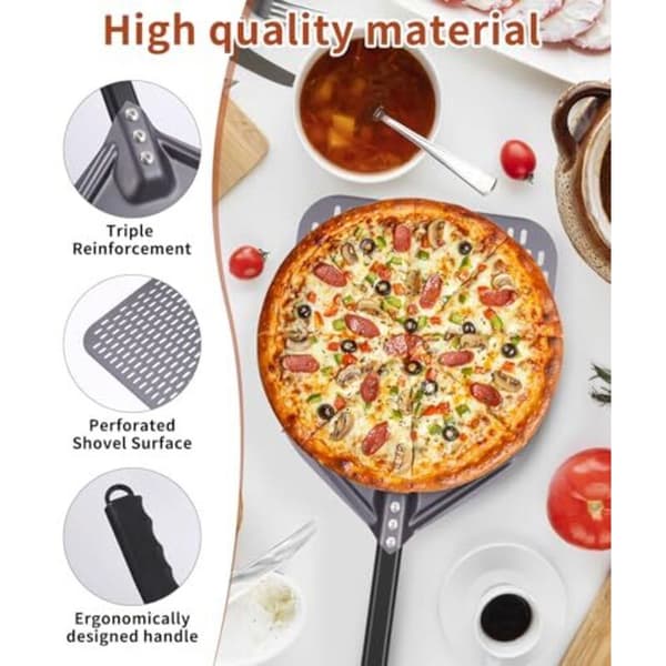 Pizzaspade 71 x 30 cm Rustfrit stål Hårdanodiseret aluminium