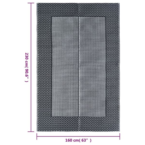 vidaXL Utendørsteppe ARAKIL grå 160x230 cm PP grå gray