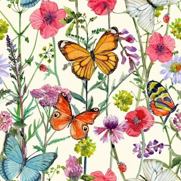 Servietter Sommerfugle 33x33 cm 20-pak multifärg multicolor