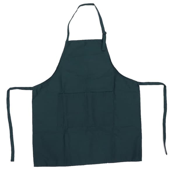 Green Waterproof Nail Art Apron - Adjustable Neck Strap Solid Color Unisex Cooking Apron