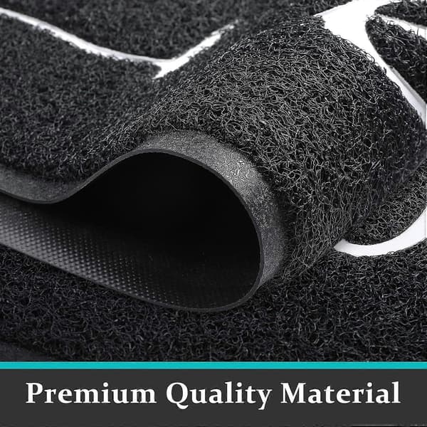 Eteismatto \"Hello\" Ovimatto PVC Musta 45x75cm