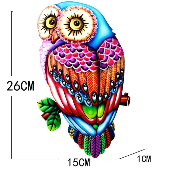 Ugle Veggdekor Hagepynt 26x15x1cm - 3 multifärg multicolor