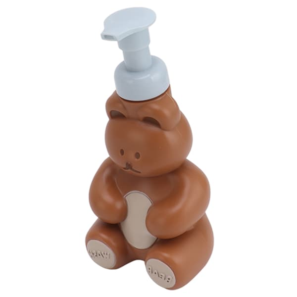 Empty Liquid Hand Soap Bottle Shampoo Conditioner Shower Container Pump Bottle for Hand Wash Cartoon Bear Shape Large Brown