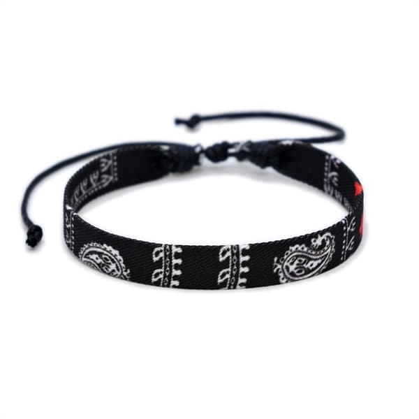 Arabiskt hijab-armband, etnisk stil, justerbart handvävt tygarmband